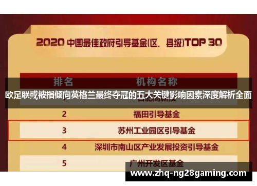 欧足联或被指倾向英格兰最终夺冠的五大关键影响因素深度解析全面